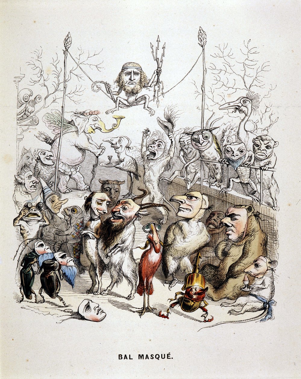 El baile de máscaras de los animales - por Grandville de Grandville