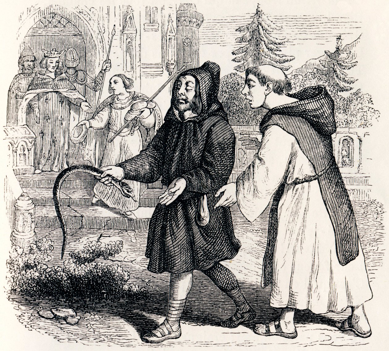 El pastor y el rey - Fábulas de La Fontaine de Grandville