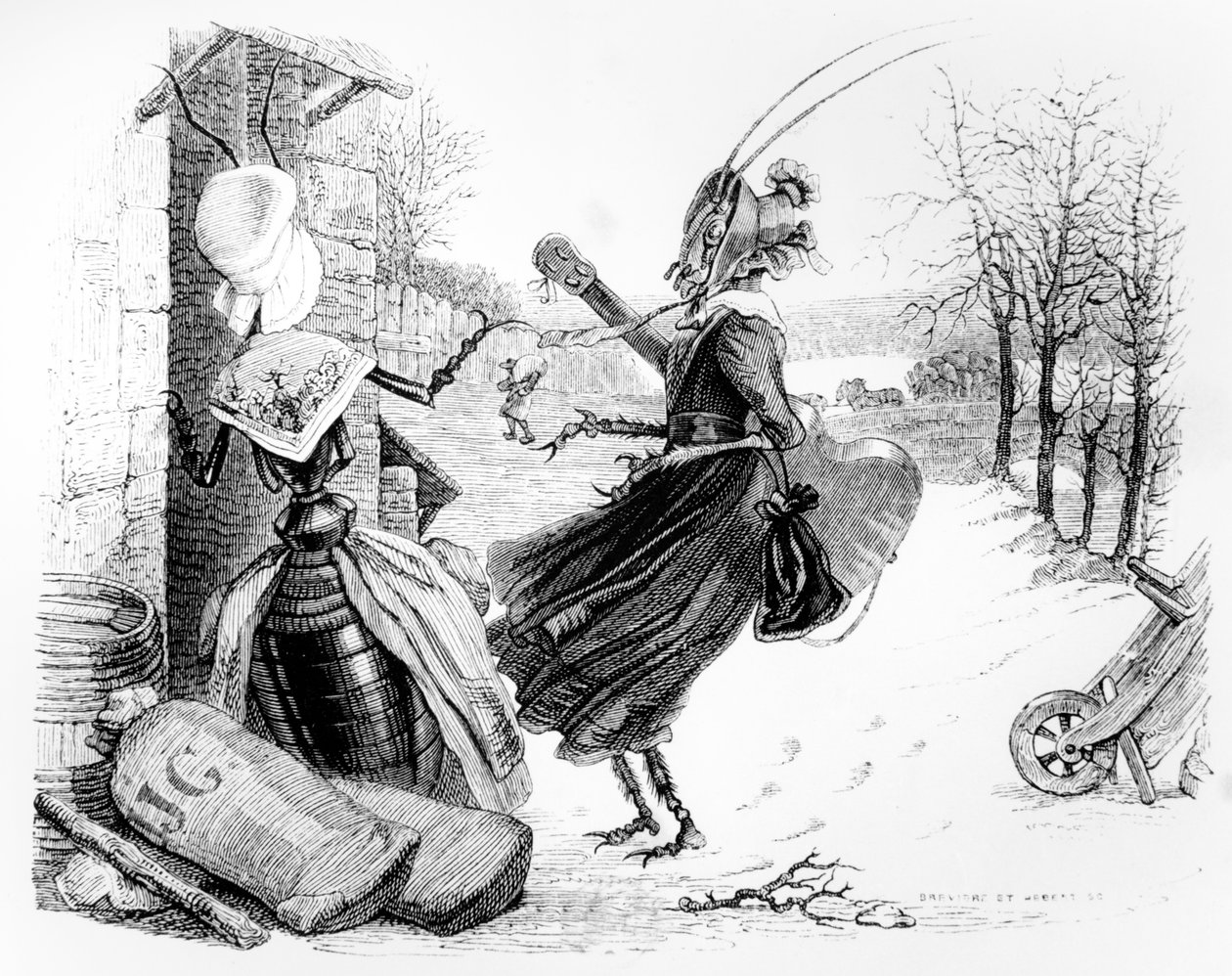 La cigarra y la hormiga, ilustración para 