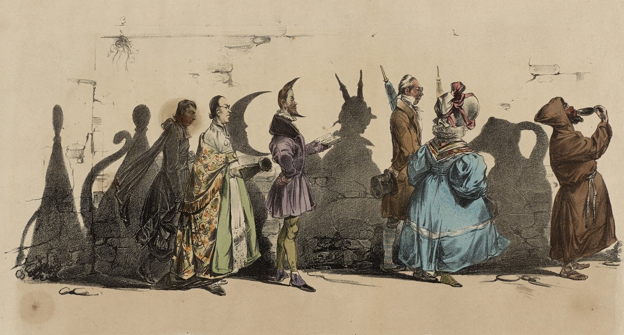 La Caricatura; Las Sombras Proyectadas, No. 5 de Grandville 1803 47 Grandville 1803 47