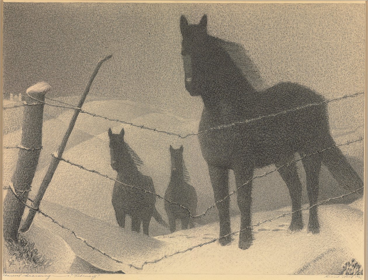 Estudio para febrero, 1940 de Grant Wood