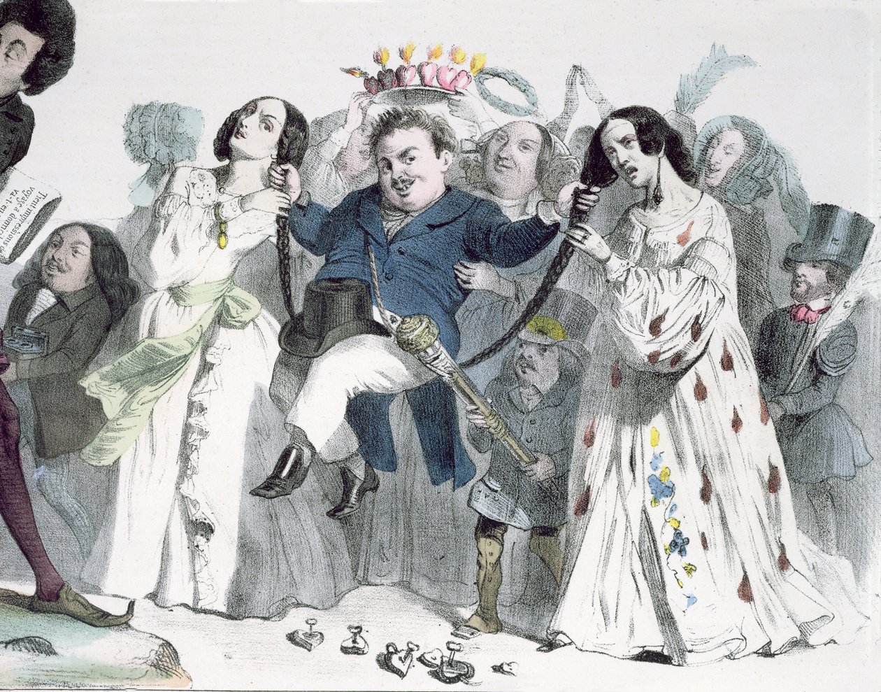 Caricatura de Honoré de Balzac (1799-1850) de Granville