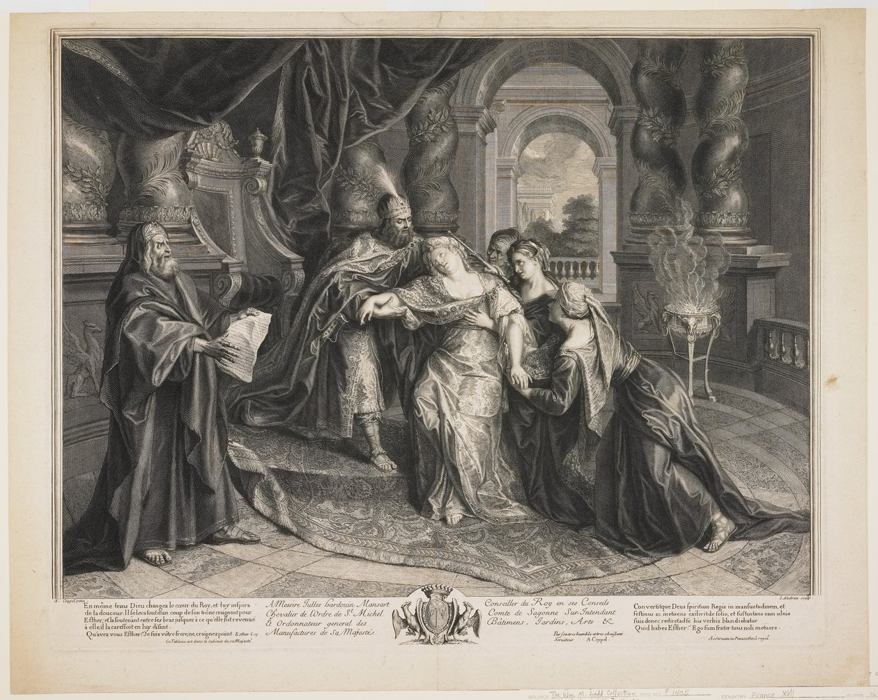 Ester ante Asuero, c.1705 de Gérard Audran