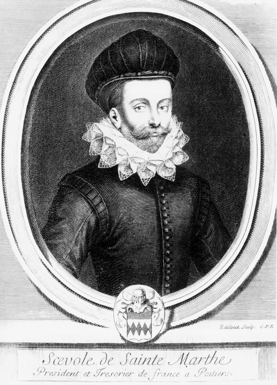 Retrato de Scévole de Sainte-Marthe de Gérard Edelinck