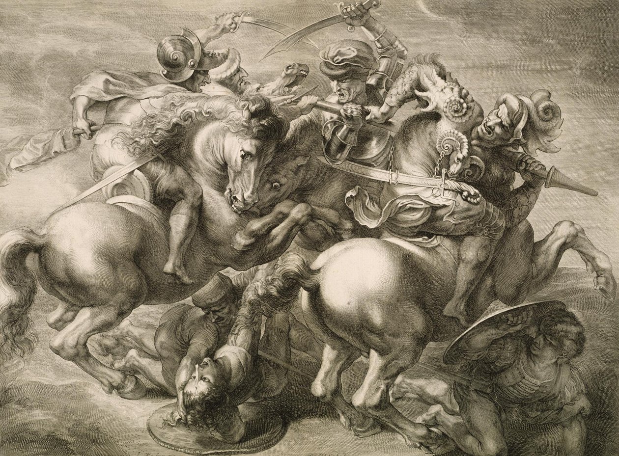 La batalla de los cuatro jinetes (Batalla de Anghiari) de Gérard Edelinck