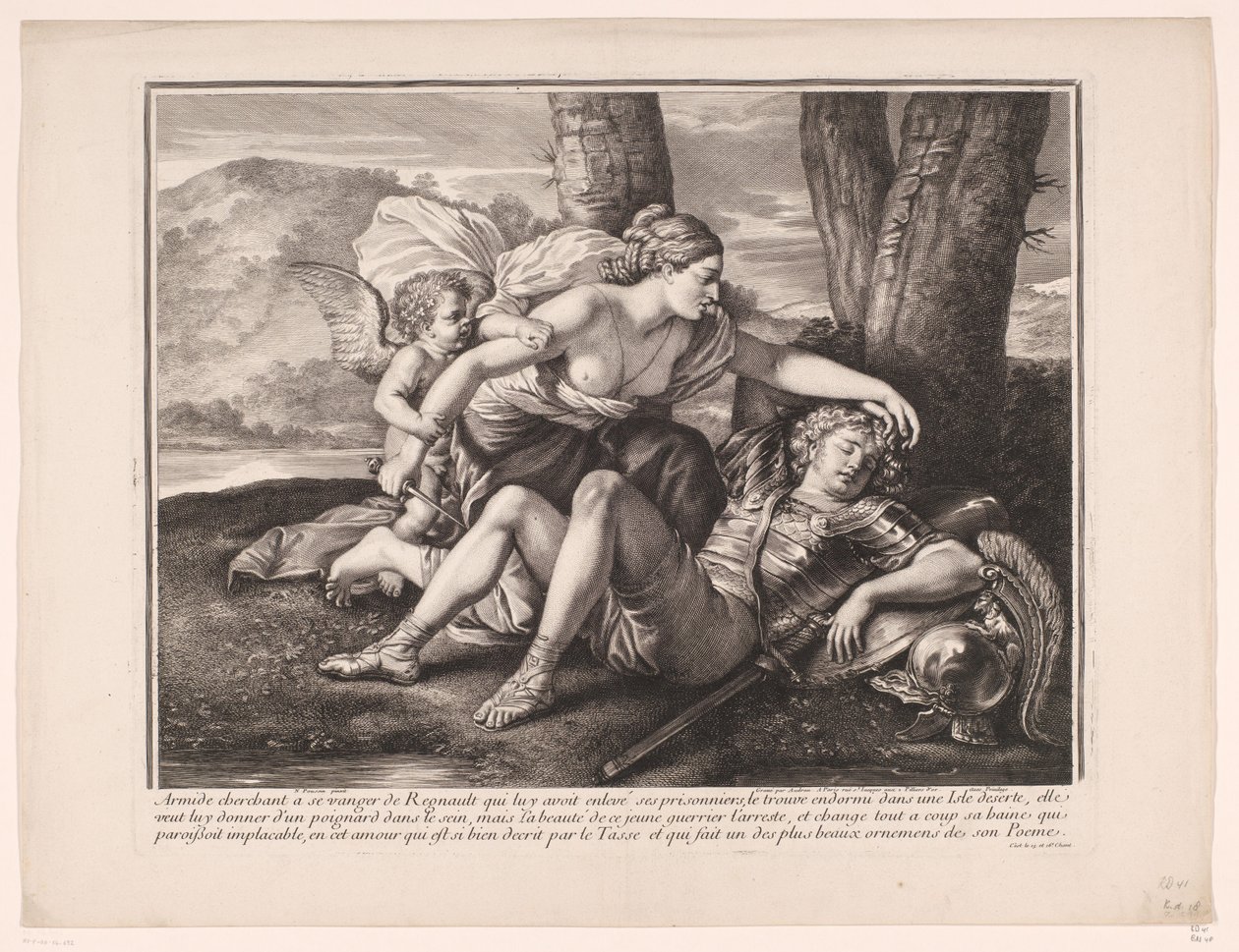 Rinaldo en Armida de Gérard Audran (attributed to)
