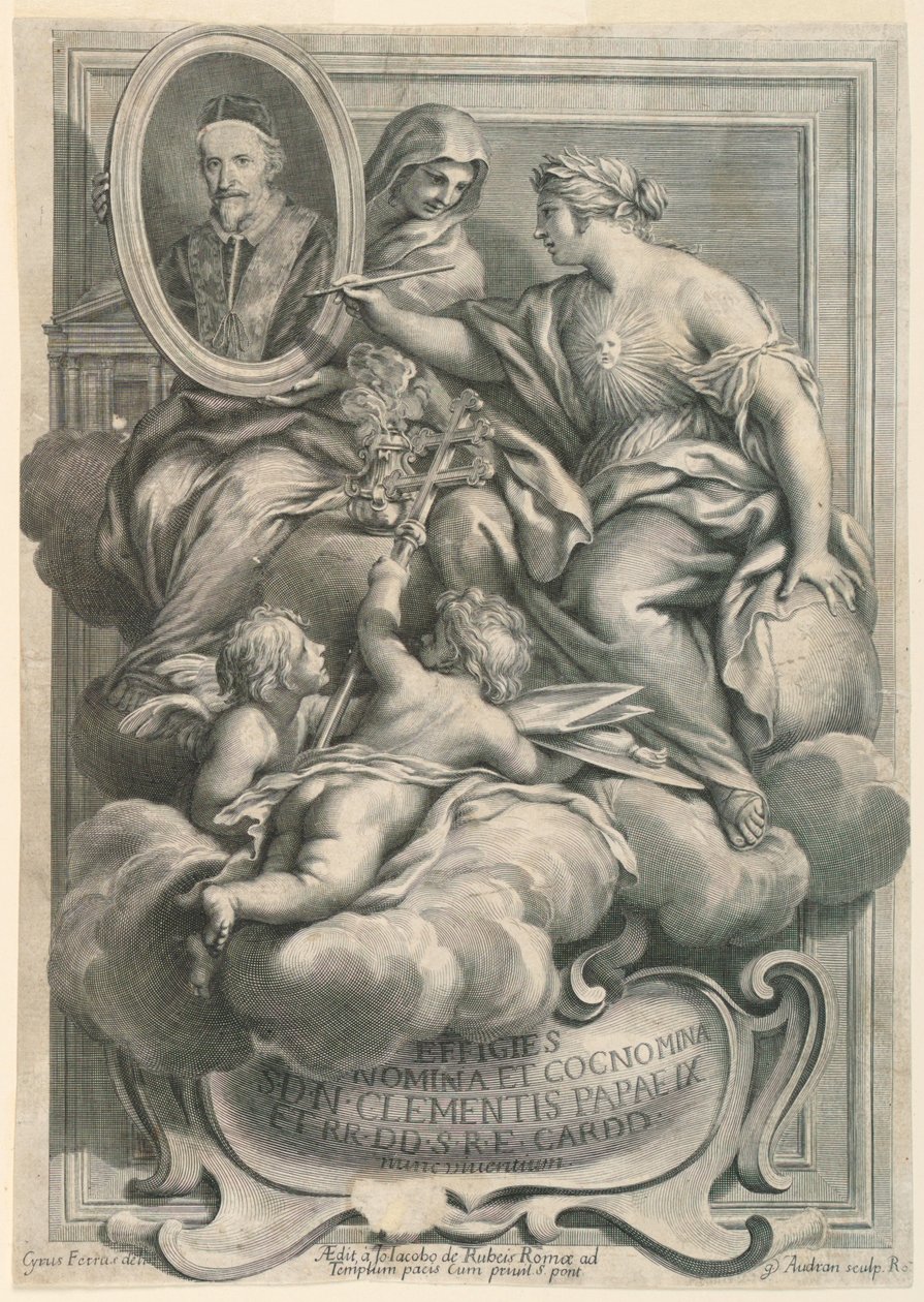 Effigies Nomina et Cocnomina Clementis Papae IX de Gérard Audran