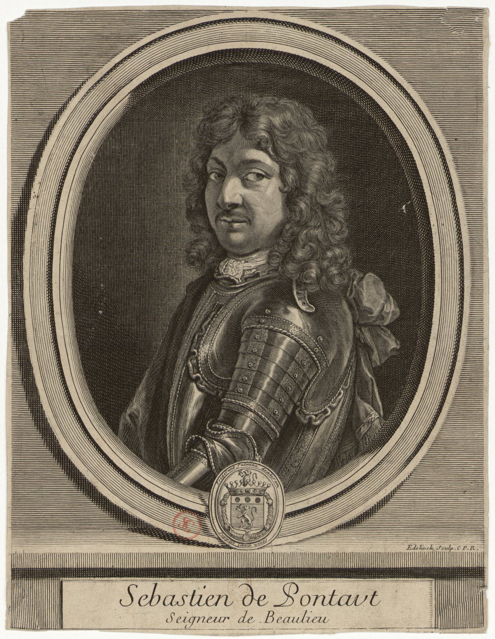 Edelinck - Sébastien de Pontaut Señor de Baulieu de Gérard Edelinck