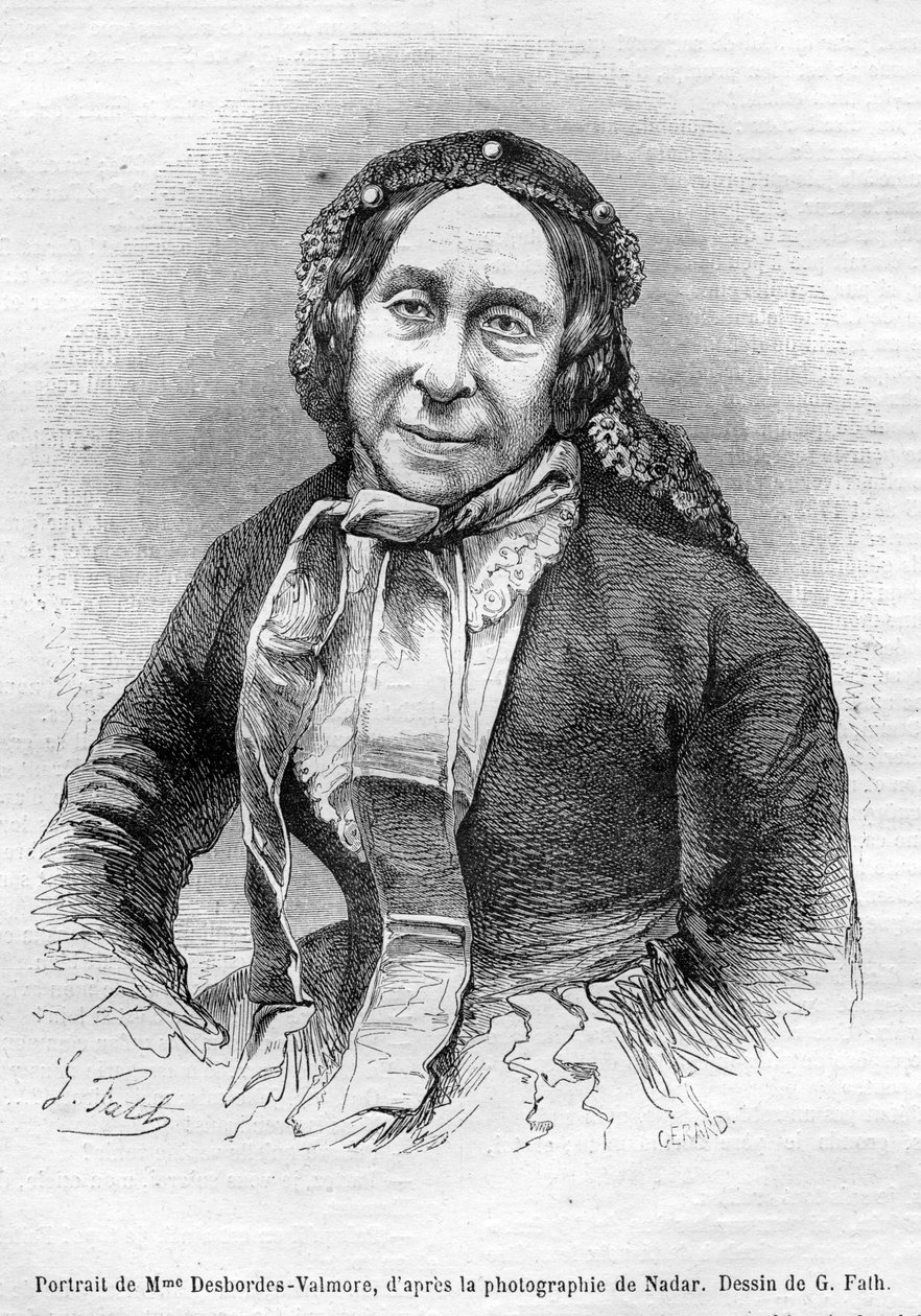 Retrato de Marceline Desbordes Valmore de «Gérard» d’après Georges Fath d’après Nadar