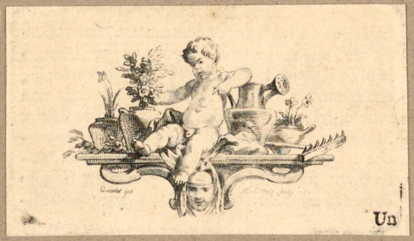 Niño como jardinero de Gravelot