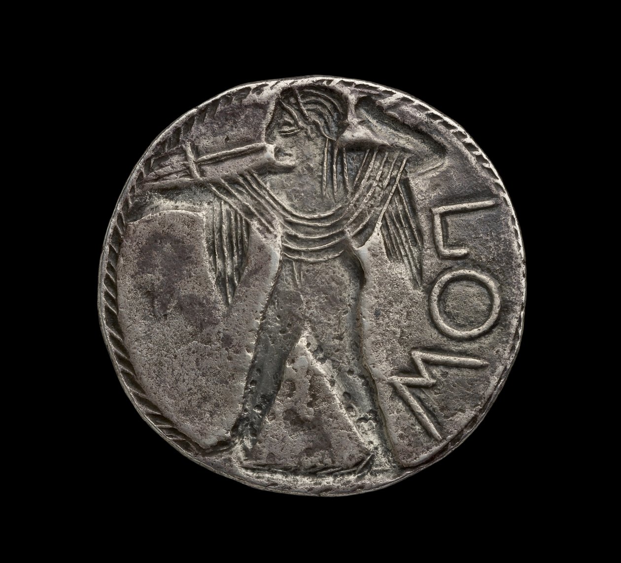 Antigua moneda griega incusa de plata de Posidonia, 510-30 d.C. de Greek