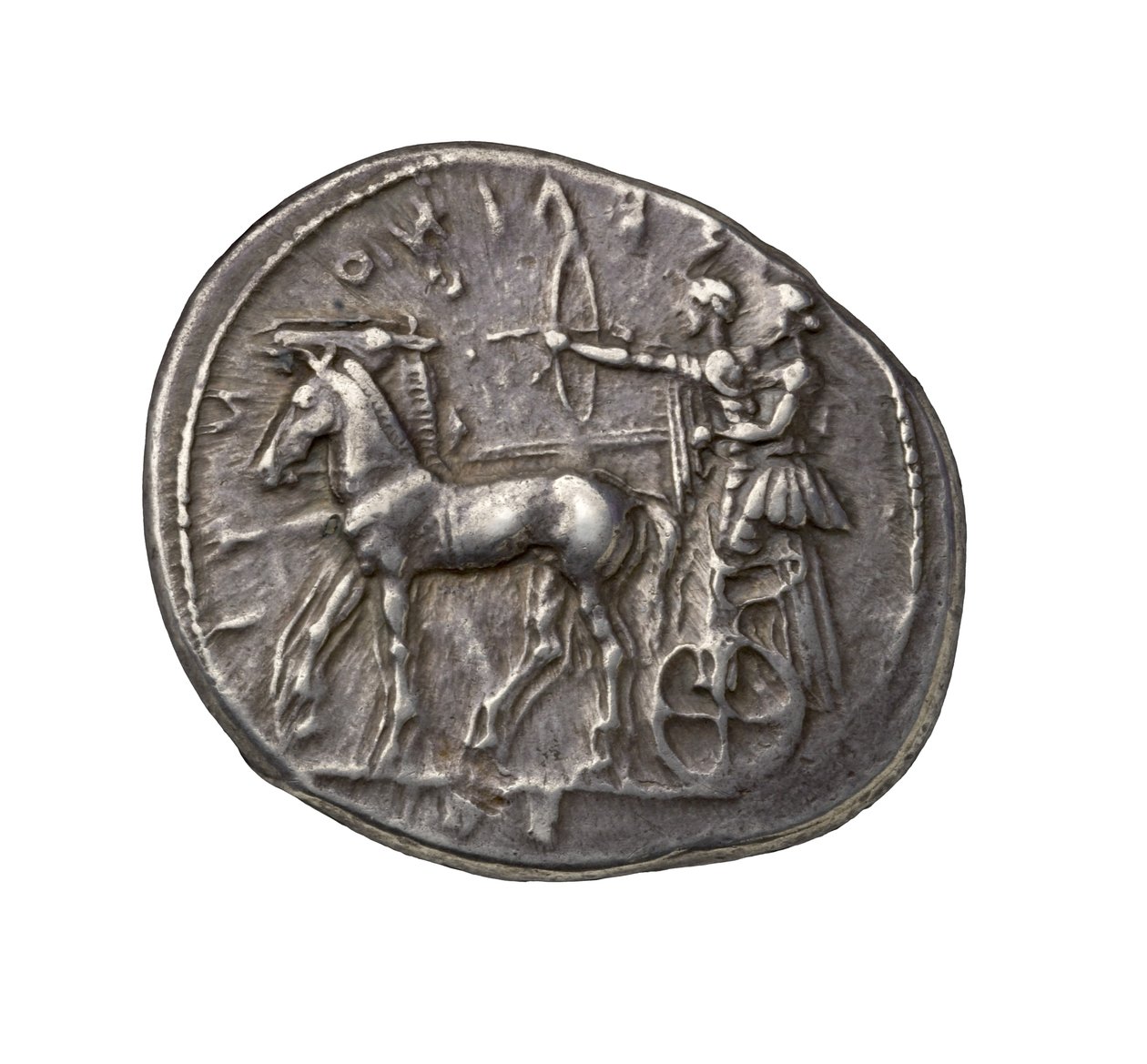 Moneda de plata griega antigua de Selinus, 450 a.C. de Greek