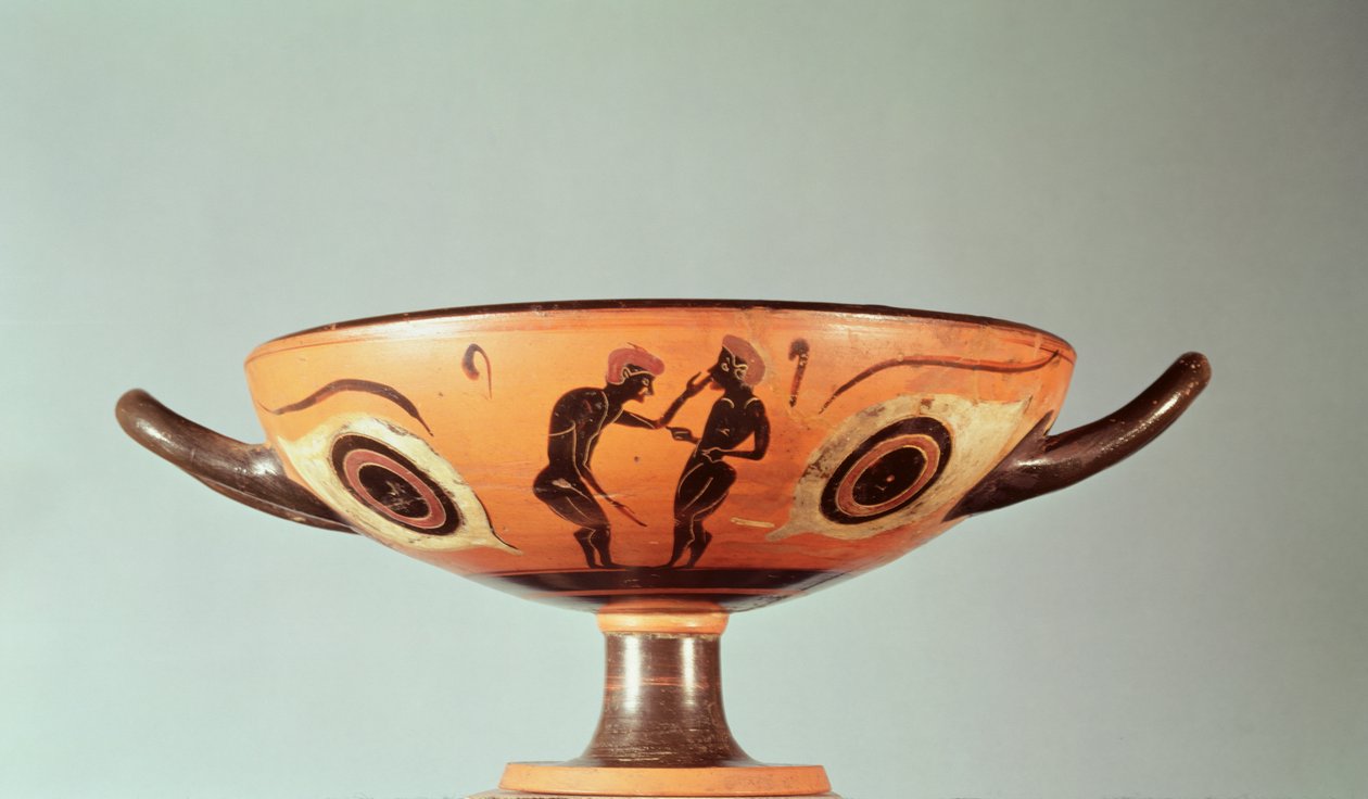 Kylix de figuras negras, c.580-525 a.C. de Greek