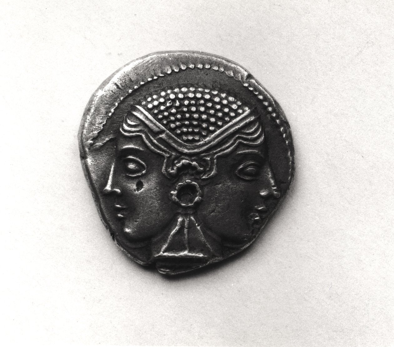 Moneda de Lampsaco con una Cabeza Janiforme de Greek