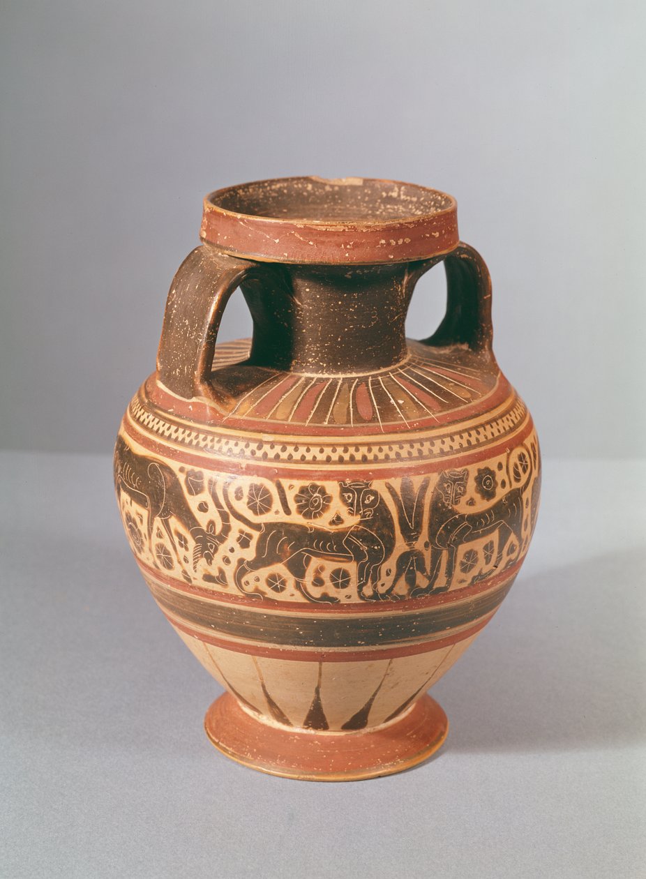 Ánfora de estilo corintio, c.600 a.C. de Greek