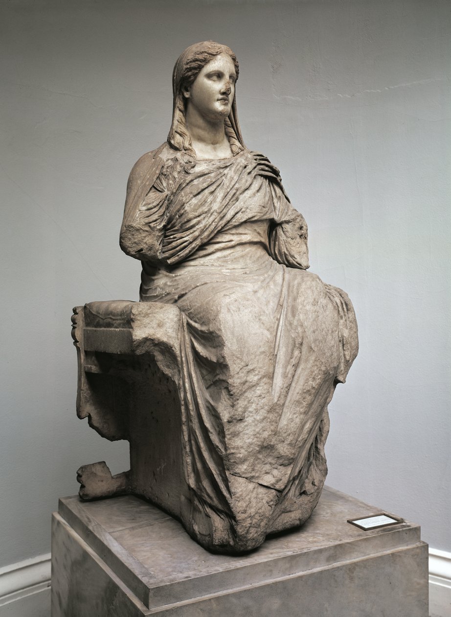 Deméter, estatua de Knidos, Asia Menor, c.350 a.C. de Greek