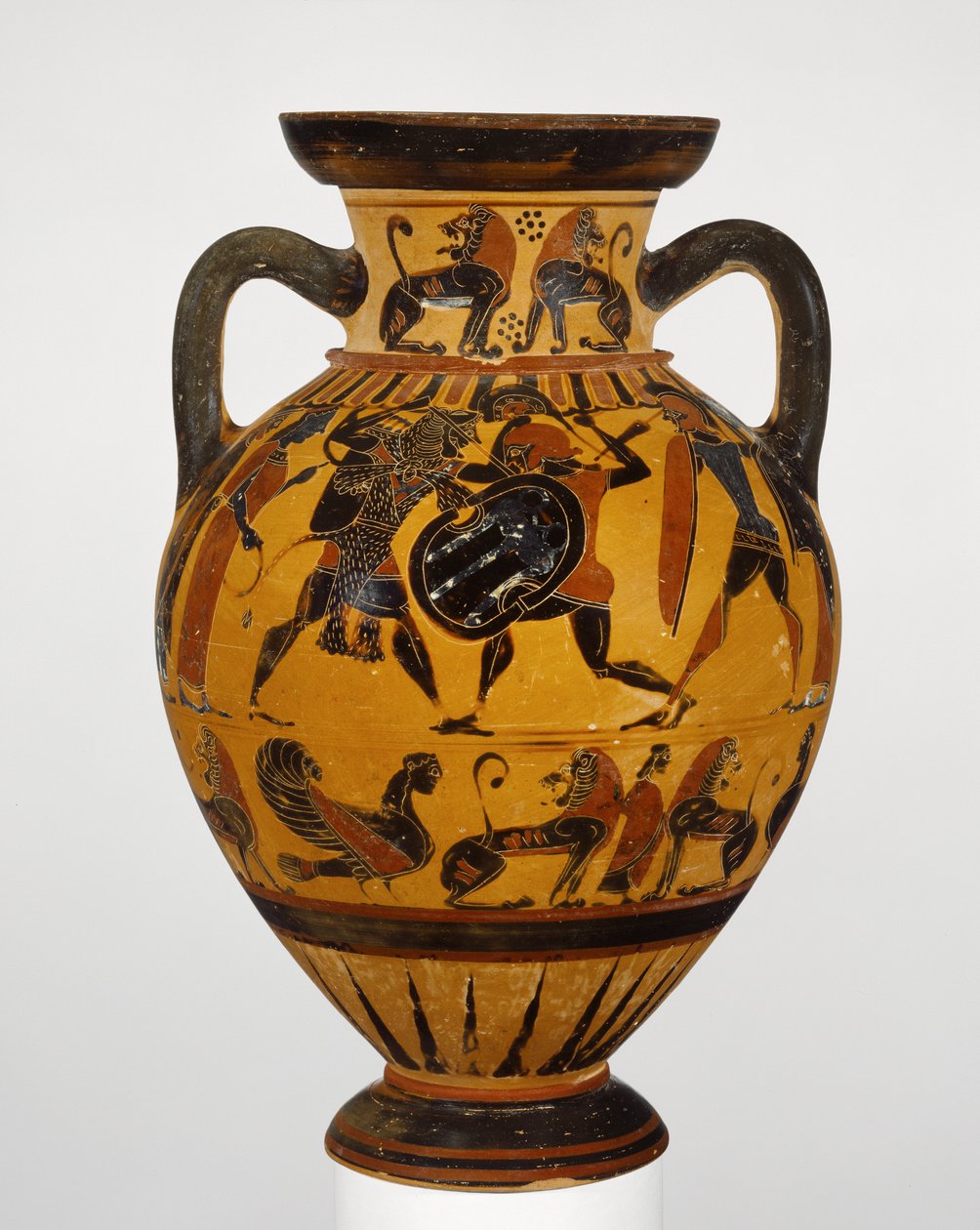 Ánfora de cuello de figuras negras de Eubea de Greek