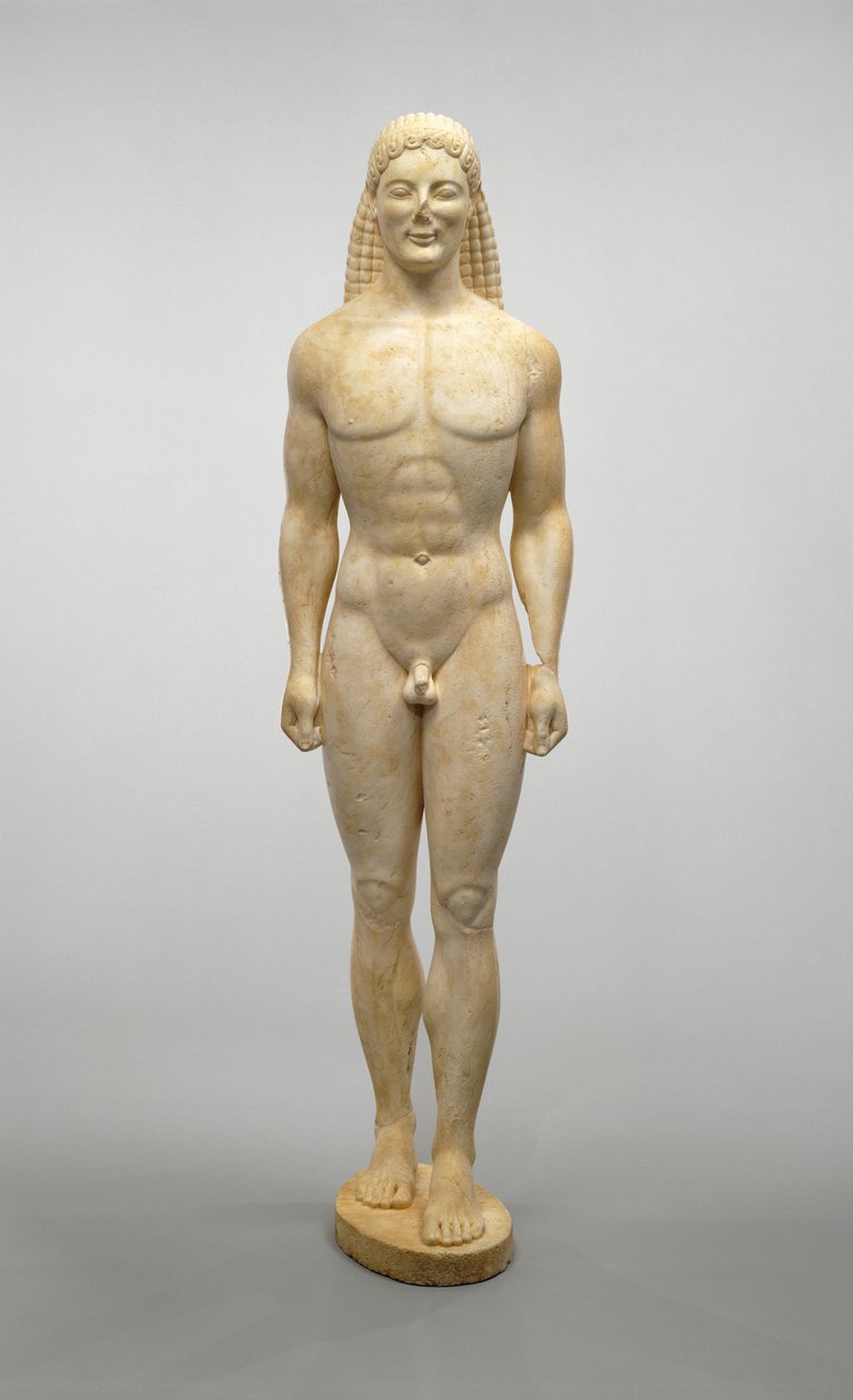 Kouros, c.530 a.C. (mármol dolomítico) de Greek