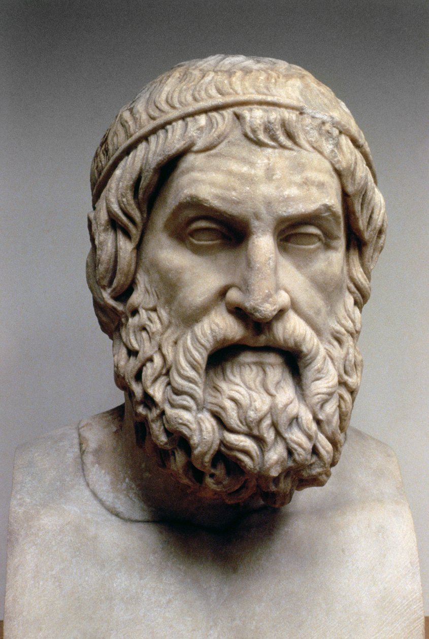 Busto retrato de Sófocles (c.496-05 a.C.) de Greek
