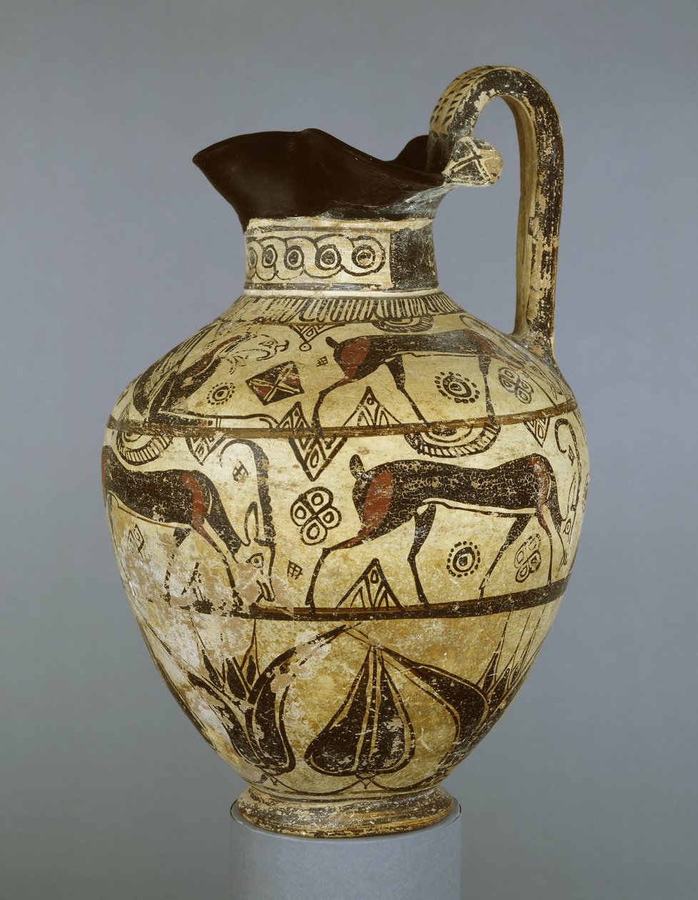 Oinochoe de estilo Rhodian Middle Wild Goat, de Rodas, c.600 a.C. de Greek