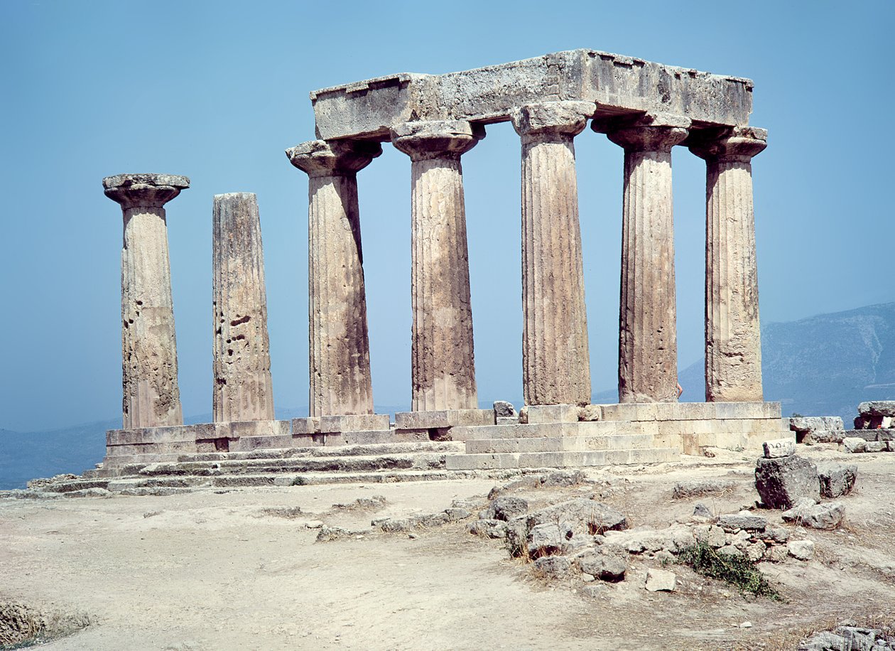 Ruinas del Templo de Apolo, c.550 a.C. de Greek