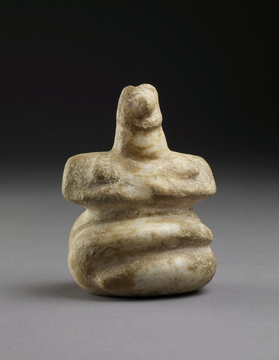 Figura sentada de Patissia, cicládica, c.3000-2000 de Greek