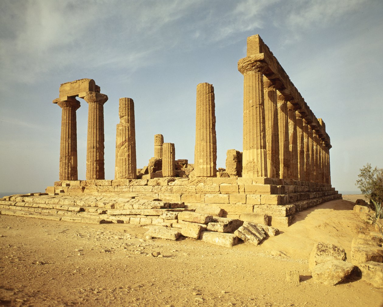 Vista del Templo de Hera Lacinia, c.492 AC de Greek