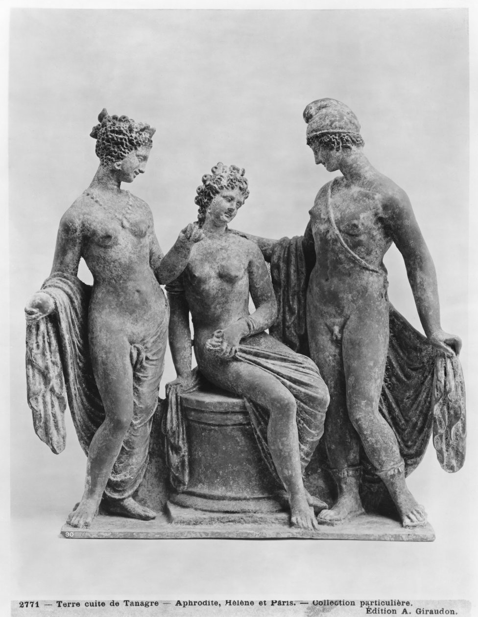 Afrodita, Helena y París, de Tanagra de Greek School