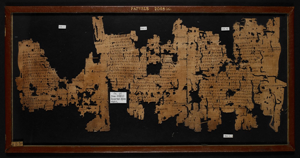 Papiro 2068 (2) Ichneutae de Sófocles (Rastreadores) de Greek