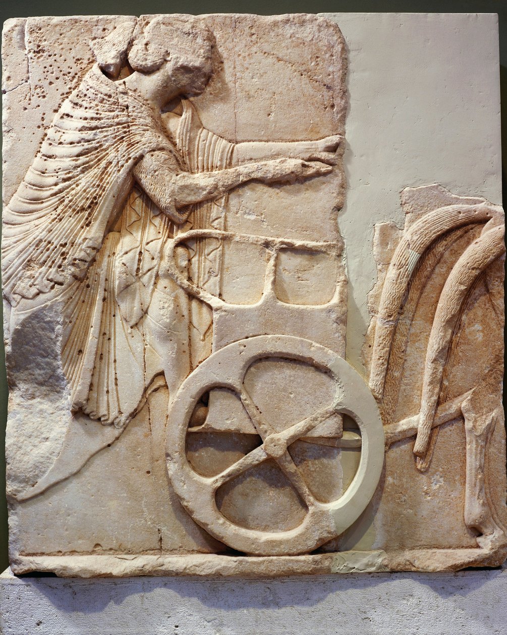 Relieve de un corredor en su carro, 520 a.C. de Greek