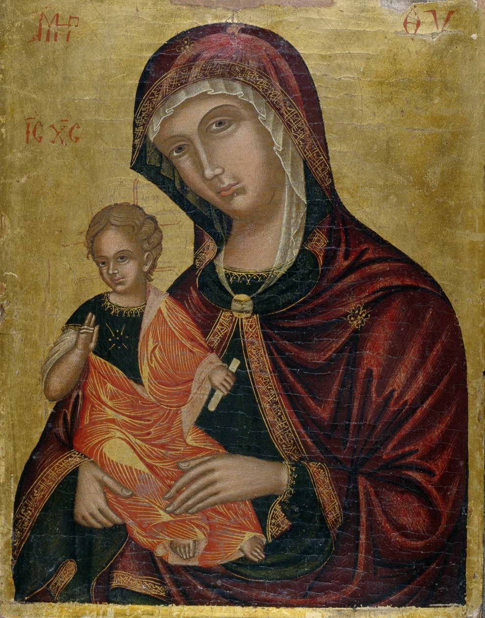 Madonna y Niño, c.1600 de Greek School