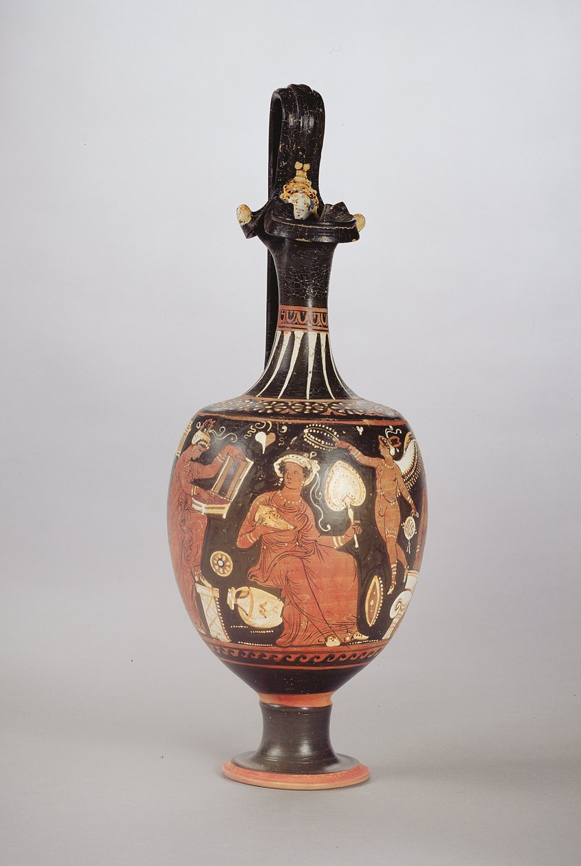 Oinochoe de Figuras Rojas y Blancas, c.310 a.C. de Greek School
