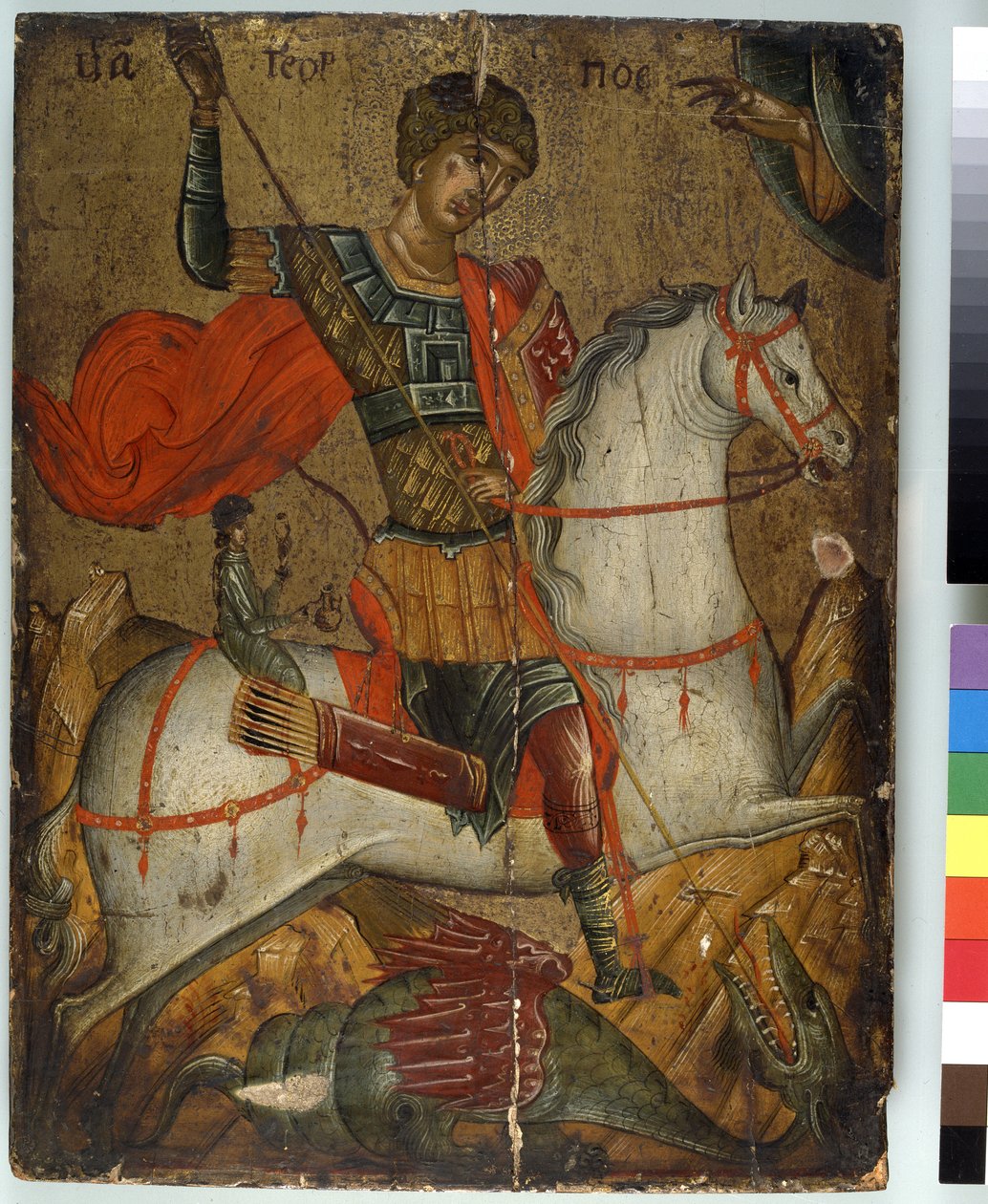 San Jorge matando al dragón, icono, Escuela Creto-Veneciana de Greek School
