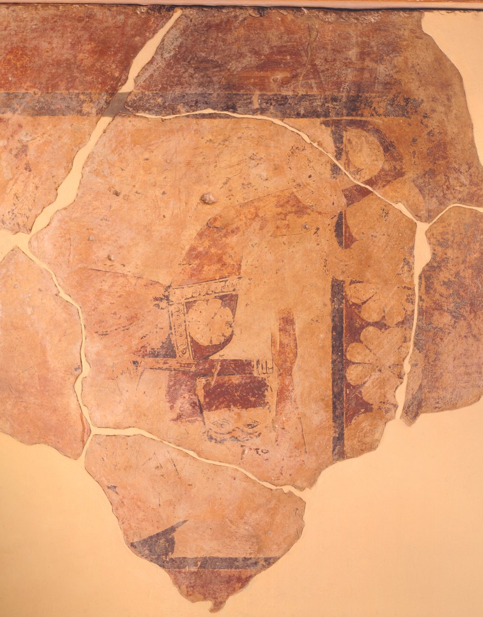 Perseo Cazador, fresco de la metopa del Templo C de Termos, Grecia, civilización griega, ca. 630 a.C. de Greek School