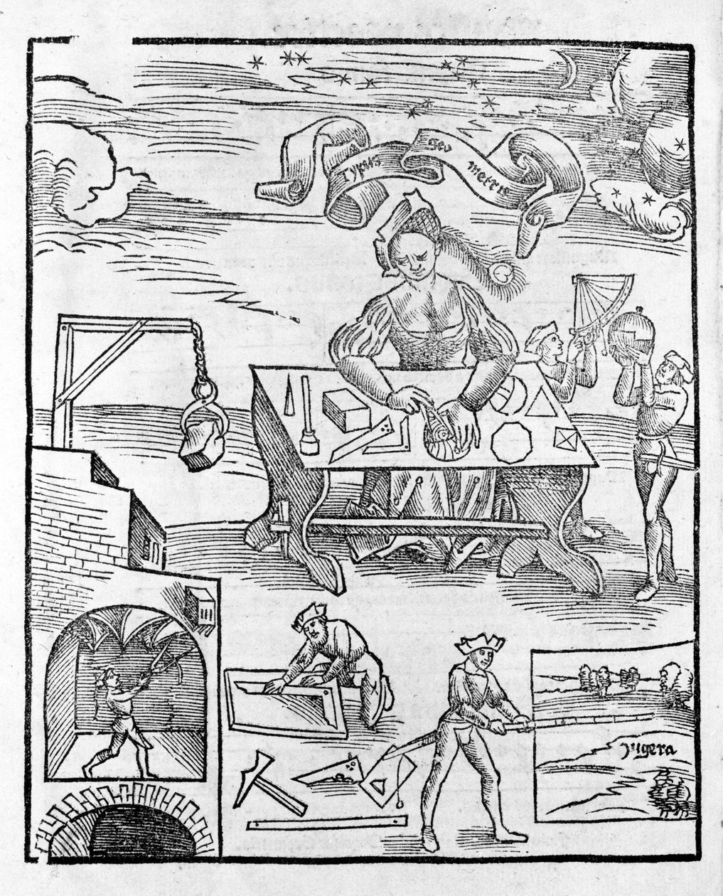 Artes Liberales: La geometría - en “Margarita Philosophica” de Gregor Reisch (1467-1525). Bale de Gregor Reisch