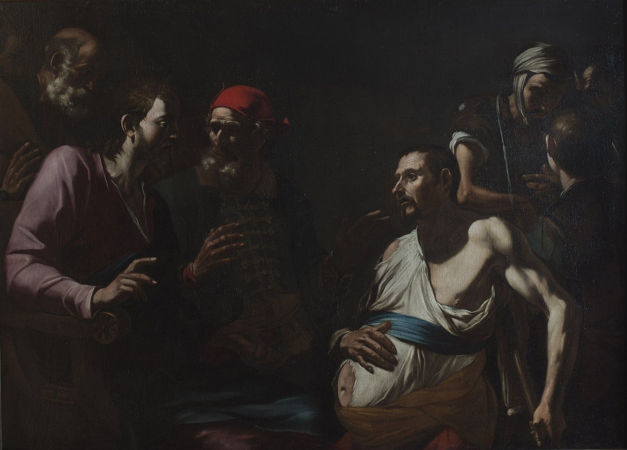 Sanando a un hombre con hidropesía, c.1630 de Gregorio Preti