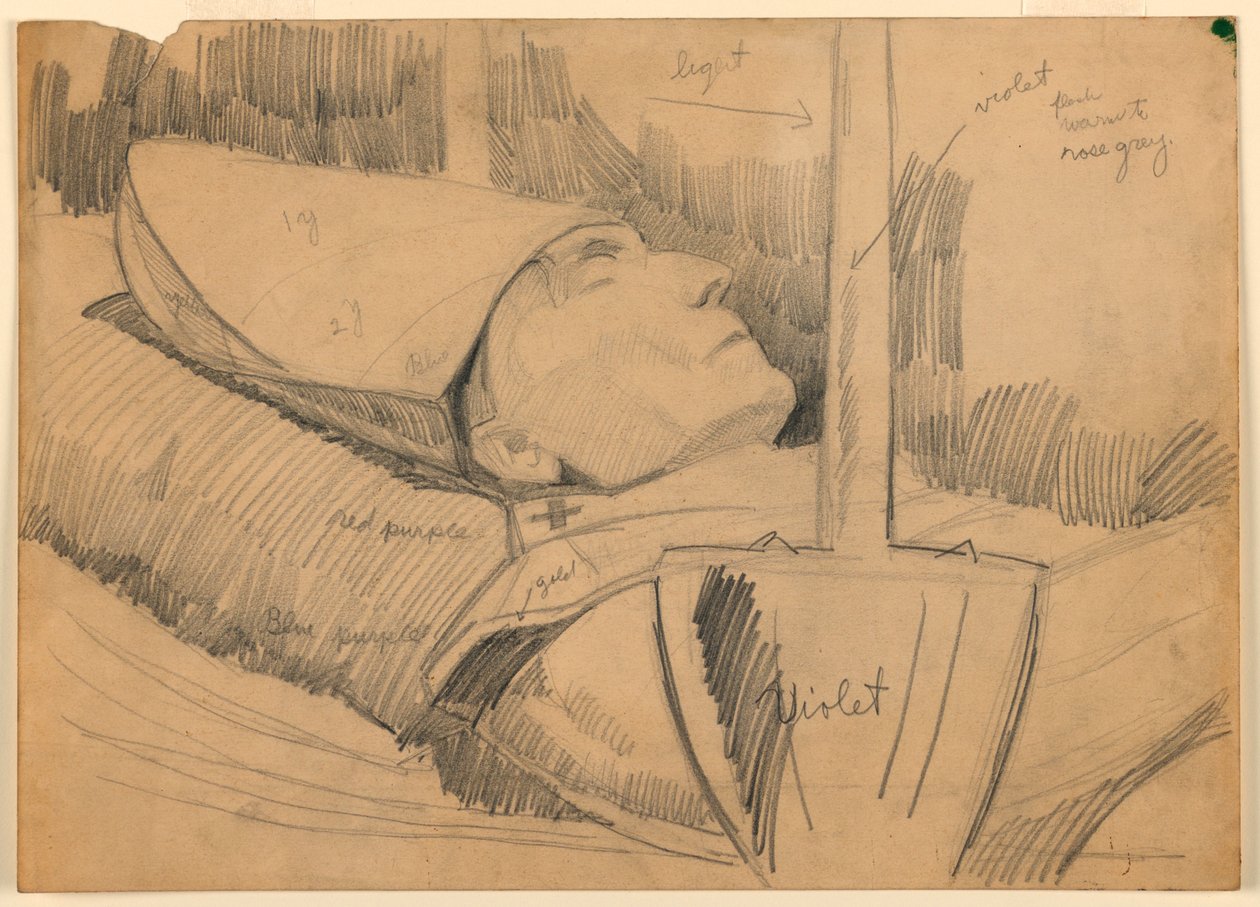 Retrato funerario del Cardenal James Gibbons de Griffith Baily Coale
