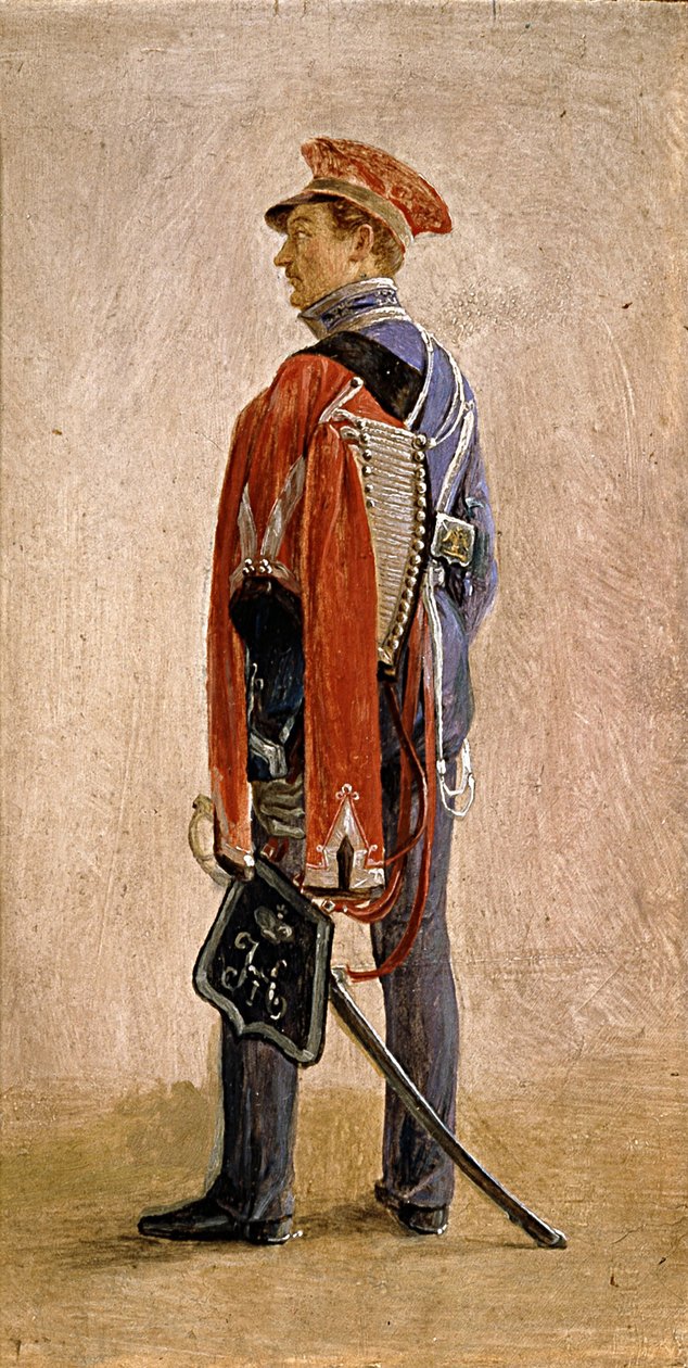 Retrato de P.M. Kunitsky, Húsar del Regimiento de Húsares William, príncipe de Nassau, 1832 de Grigori Grigorevich Chernetsov