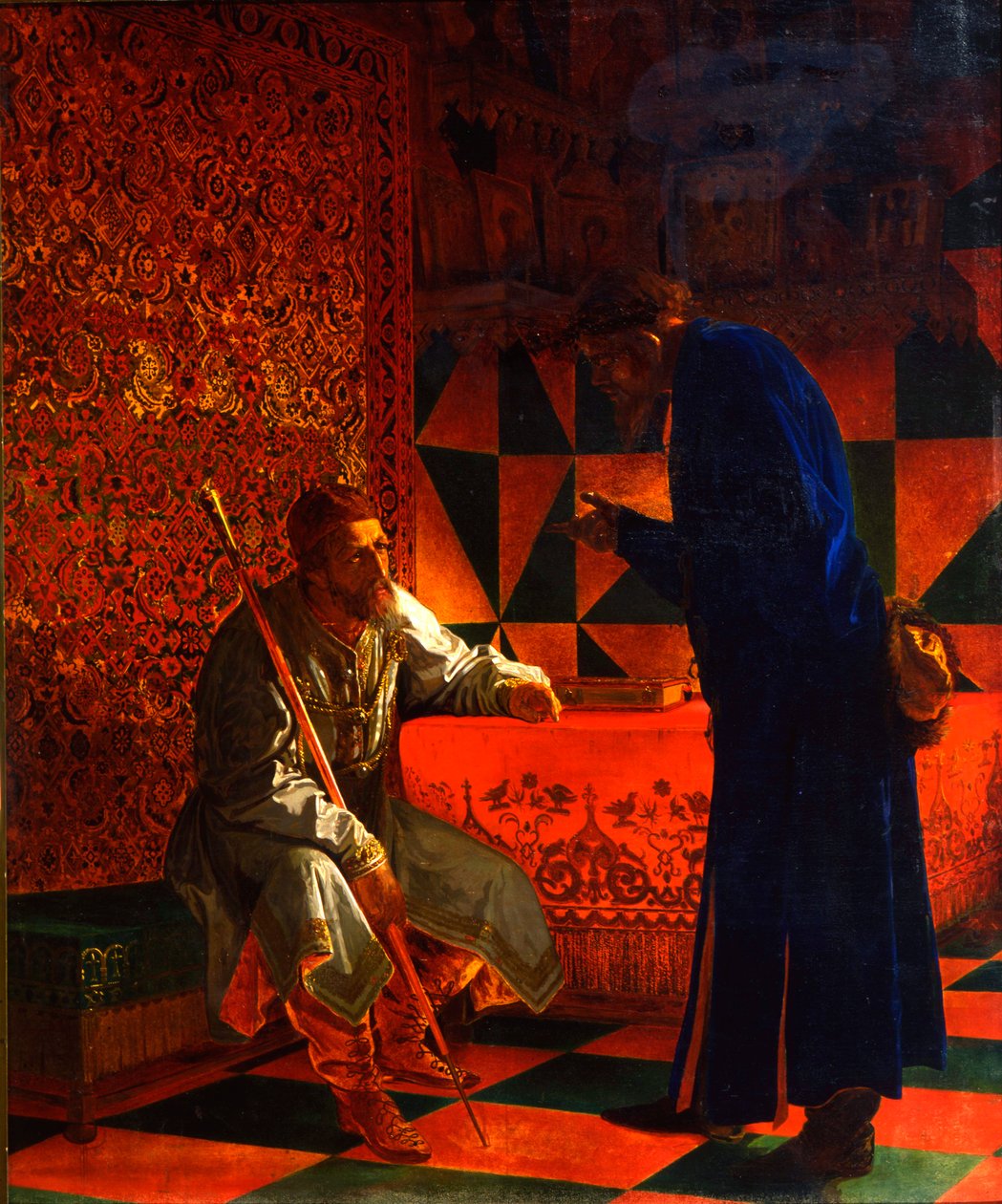 Iván IV y Malyuta Skuratov de Grigori Semenovich Sedov