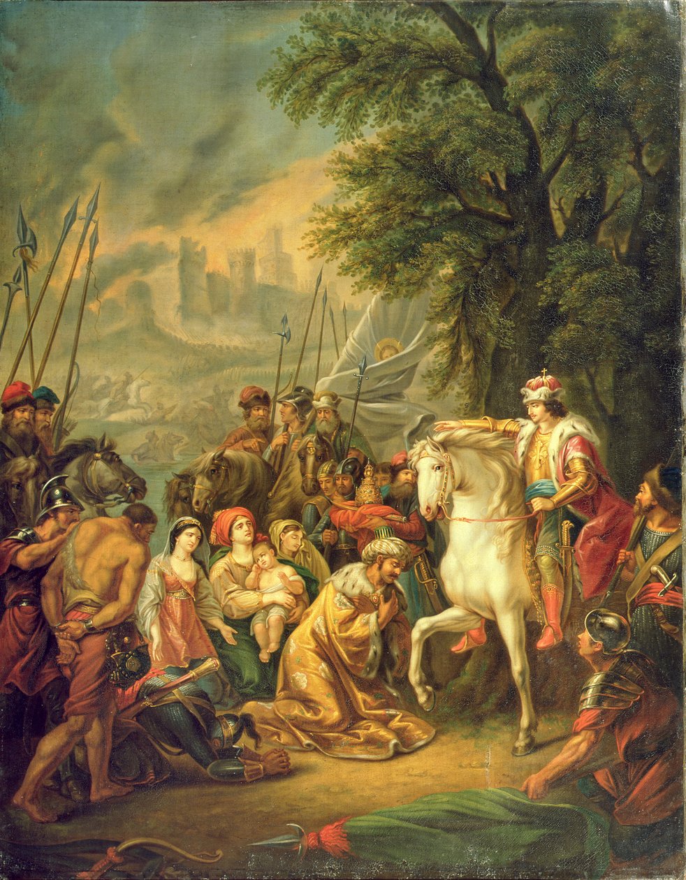 El zar Iván IV (1530-84) conquistando Kazán en 1552 de Grigoriy Ivanovich Ugryumov