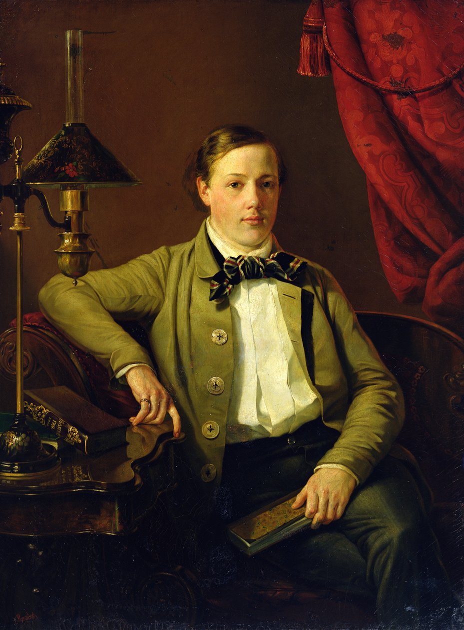 Retrato de Apollon Maykov, 1840 de Grigory Mikhailov