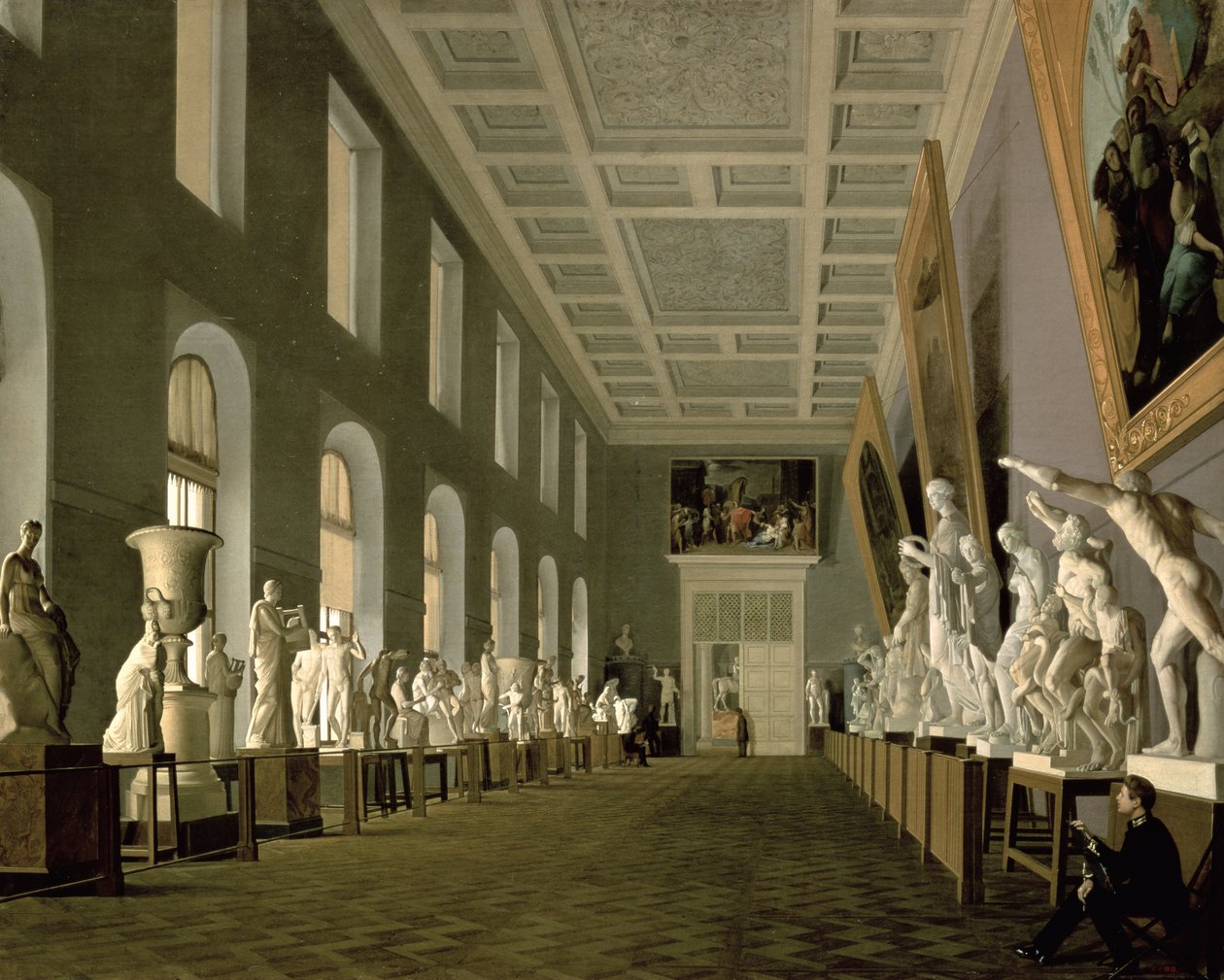 La Galería de Antigüedades de la Academia de Bellas Artes, 1836 de Grigory Mikhailov