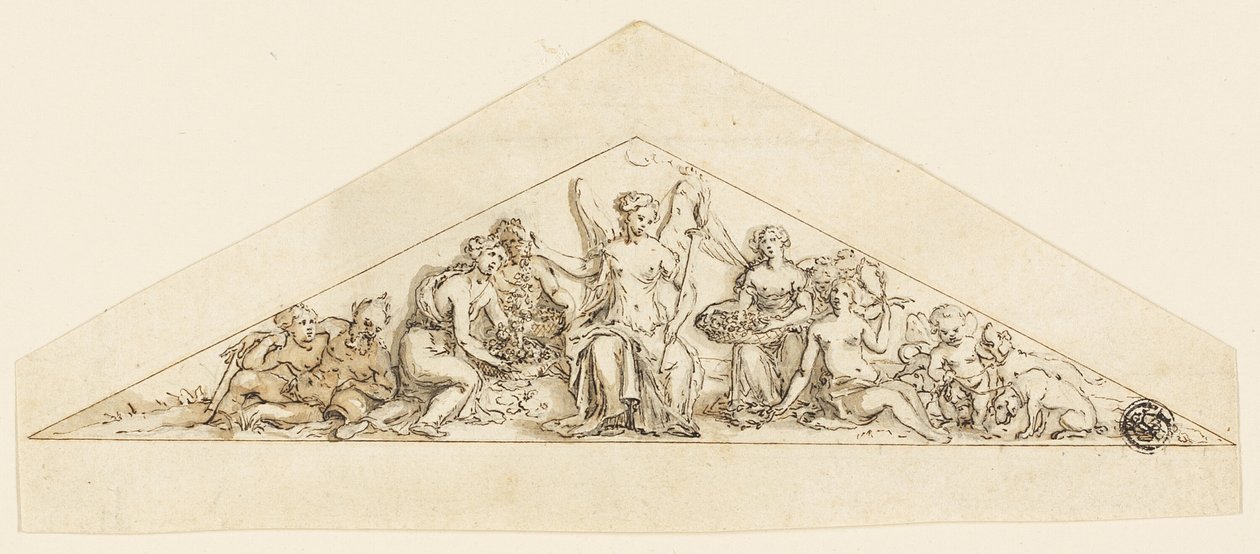 Diseño Pedimental para un Edificio de Wren de Grinling Gibbons