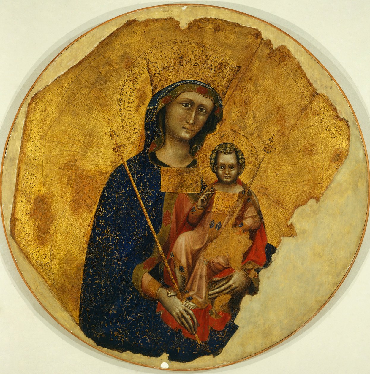 Madonna con el Niño, por Ridolfo Guariento o Guariento di Arpo (activo desde 1338 hasta 1370) de Guariento di Arpo