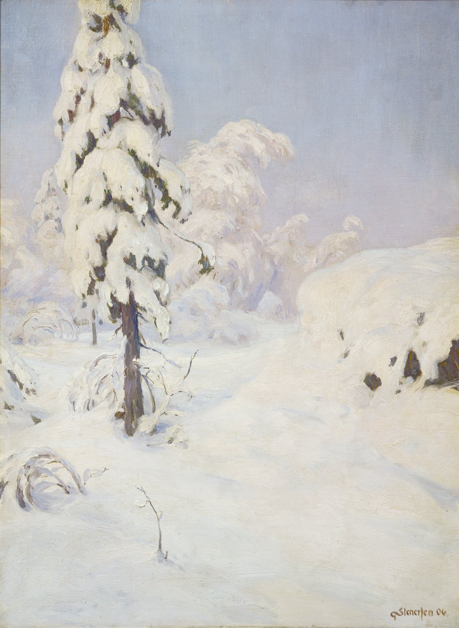 invierno en el bosque de Gudmund Stenersen