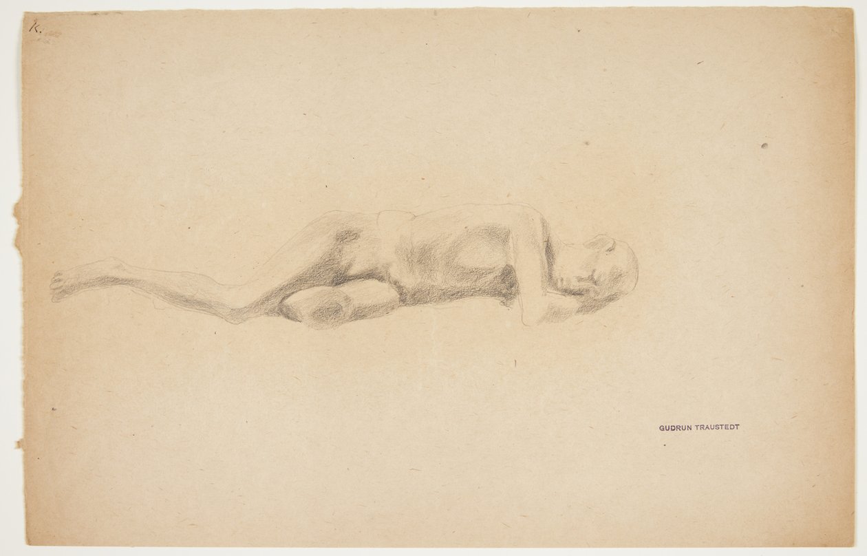 Estudio de yeso de Pompeya. Hombre acostado de Gudrun Traustedt