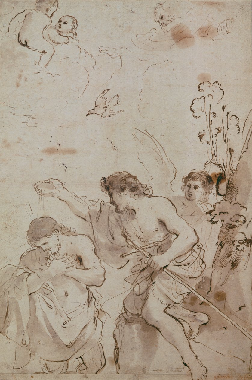 Bautismo de Cristo de Giovanni Francesco Barbieri