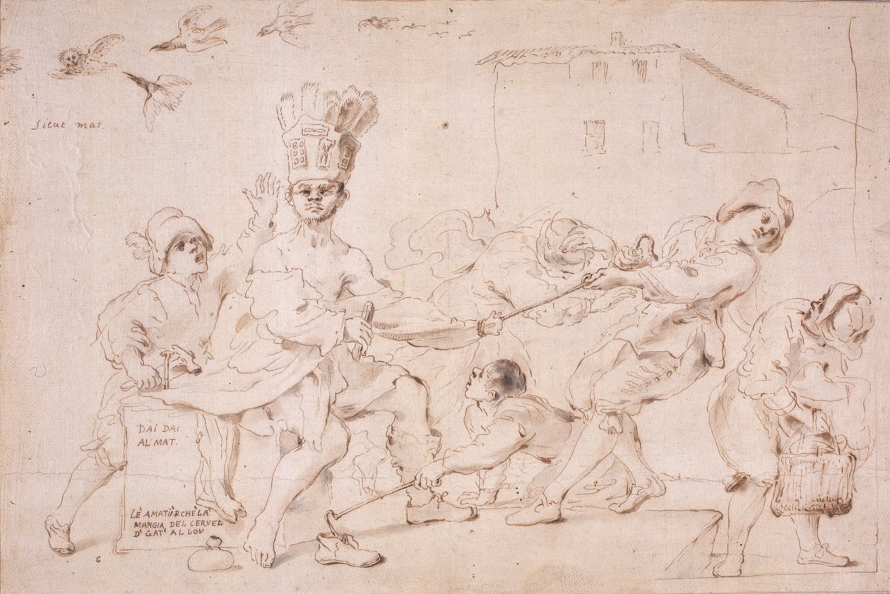 Figura humana de Giovanni Francesco Barbieri