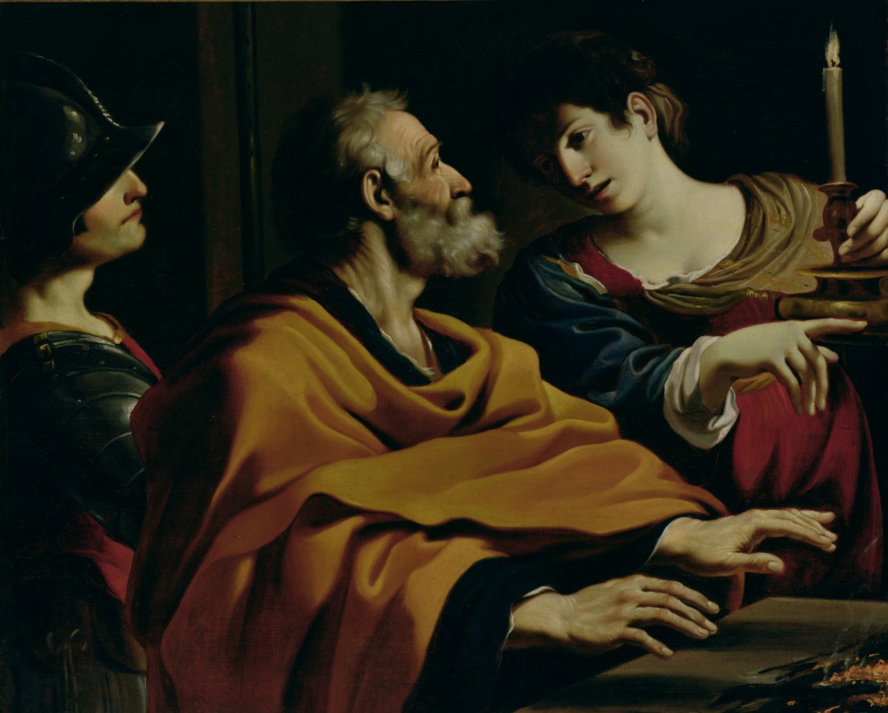 La negación de San Pedro de Giovanni Francesco Barbieri