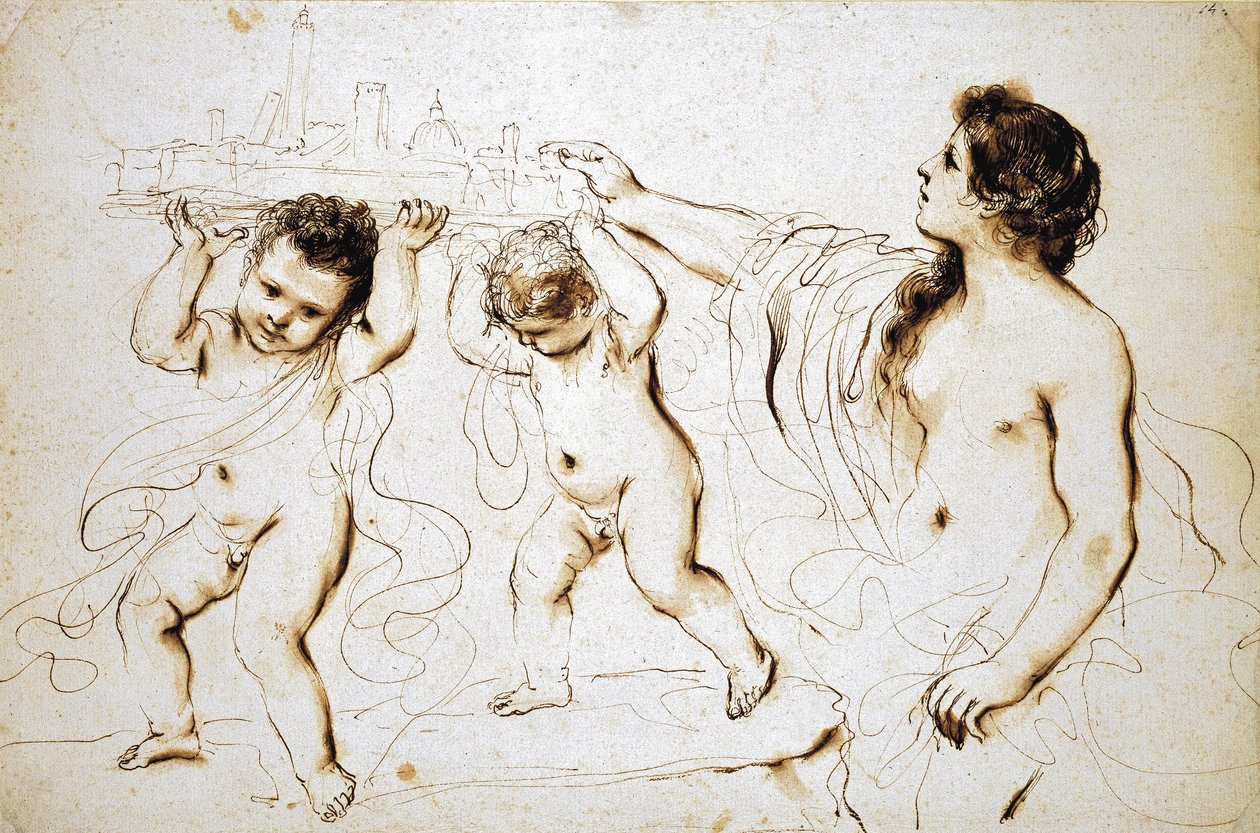 El emblema de la ciudad de Bolonia, 1625 - 1629 de Giovanni Francesco Barbieri